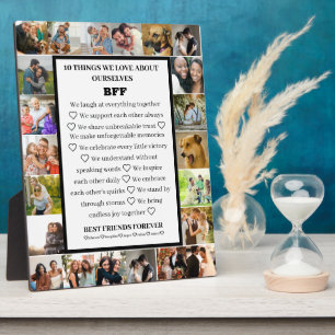 Plaque Photo Appréciation de l'amitié Collage photo BFF 22