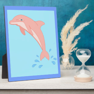 Plaque Photo Apprend le dauphin rose