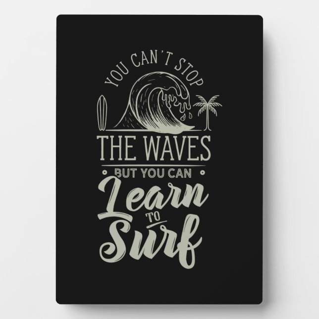 Plaque Photo Apprendre Au Surf (Devant)