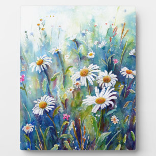 Plaque Photo Aquarelle peinture de marguerite