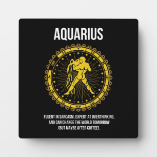 Plaque Photo Aquarius - Horoscope, Funny Zodiac Sign Humour