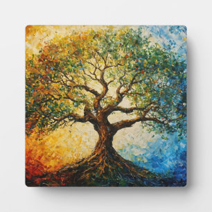 Plaque Photo Arbre de connaissances - Peinture à l'huile