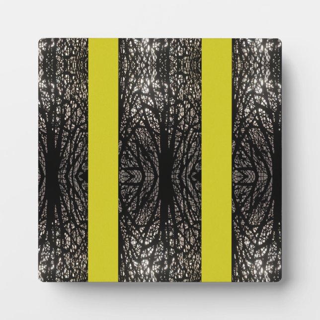 Plaque Photo Arbres jaune motif (Devant)