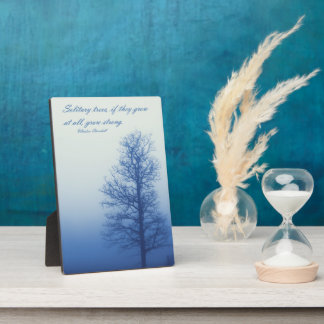 Plaque Photo Arbres solitaires poussent fort - Silhouette dans