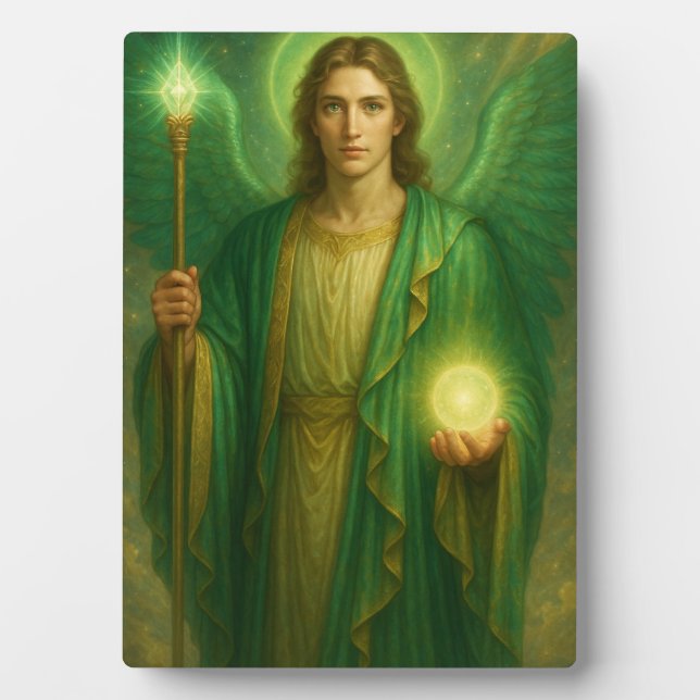 Plaque Photo Archangel Raphael - Médecin Divin de Lumière (Devant)