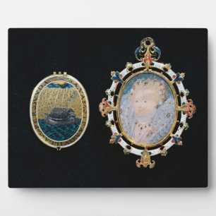 Plaque Photo Armada Jewel, miniature of Queen Elizabeth Enclo