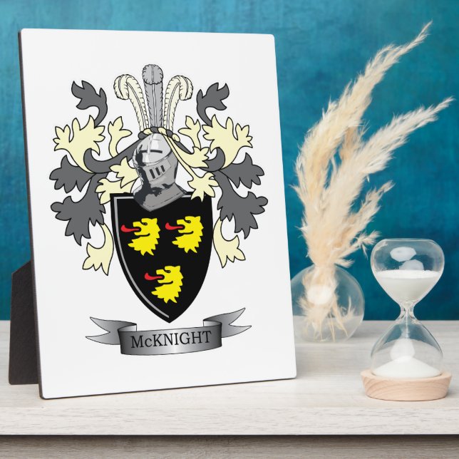 Plaque Photo Armoiries de McKnight Family Crest (Côté)