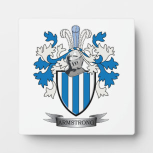 Plaque Photo Armstrong Family Crest Coat of Arms