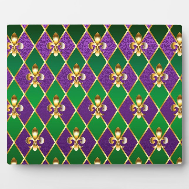 Plaque Photo Arrière - plan de bijoux Mardi Gras (Devant)