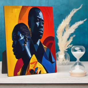 Plaque Photo Art Abstrait afrocentrique moderne