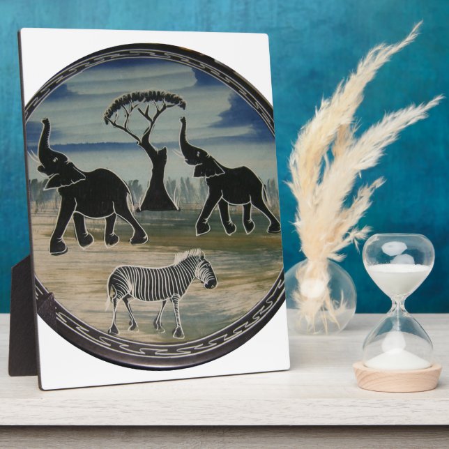 Plaque Photo Art Eléphant Africain (Côté)