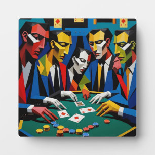 Plaque Photo Art géométrique abstrait de stratégie de poker