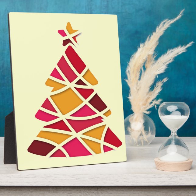 Plaque Photo Art moderne élégant sapin de Noël (Côté)
