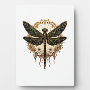 Plaque Photo Art Nouveau Libellule Élégant Steampunk