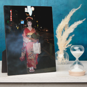 Plaque Photo Asakusa Geisha Neo Tokyo