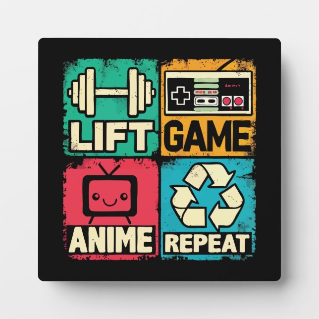 Plaque Photo Ascenseur, Jeu, Anime, Répéter (Devant)