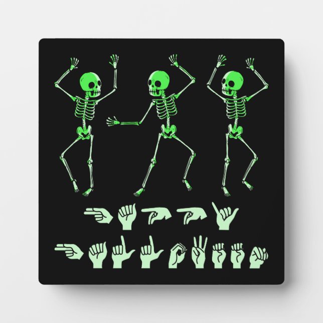 Plaque Photo ASL Halloween Joyeux I - Saison Éffrayante (Devant)