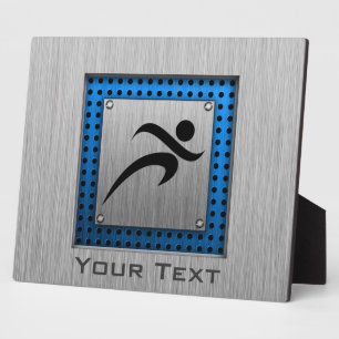 Plaque Photo Aspect métallique brossé en cours d'exécution