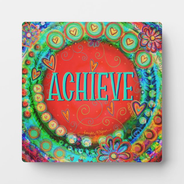 Plaque Photo Atteindre Fun Whimsical Motivational Inspirivity (Devant)