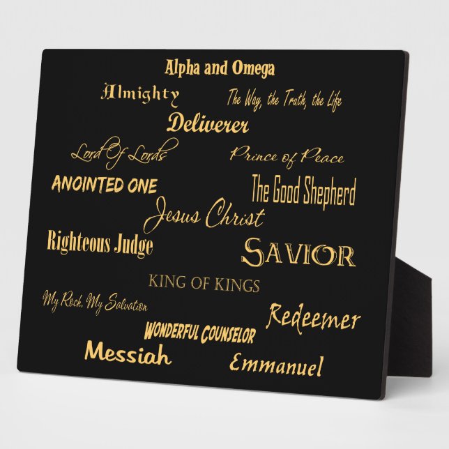 Plaque Photo au nom de Jésus... (Côté)