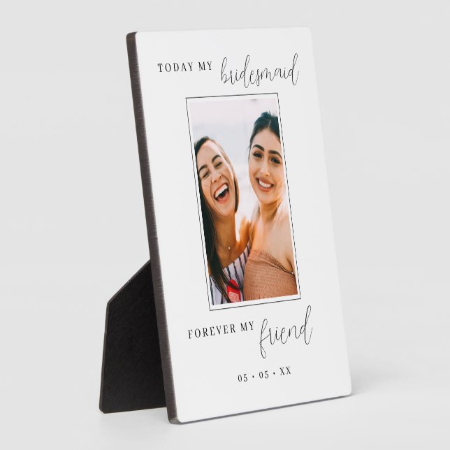 Plaque Photo Aujourd'hui ma servante pour enfants pour toujours (Côté)