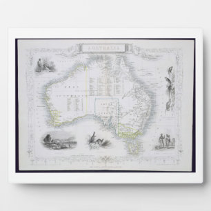 Plaque Photo Australie, extrait d'une série de cartes du monde