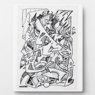 Plaque Photo Autres plans de ici, dessin à encre