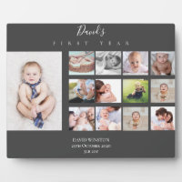 Baby Boy First Year Photo Collage 12 mois Cadeau