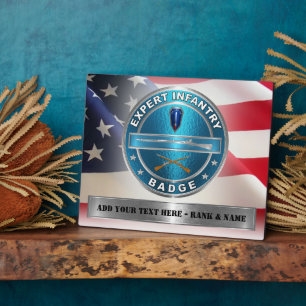 Plaque Photo Badge d'Infantryman Expert de la BEI