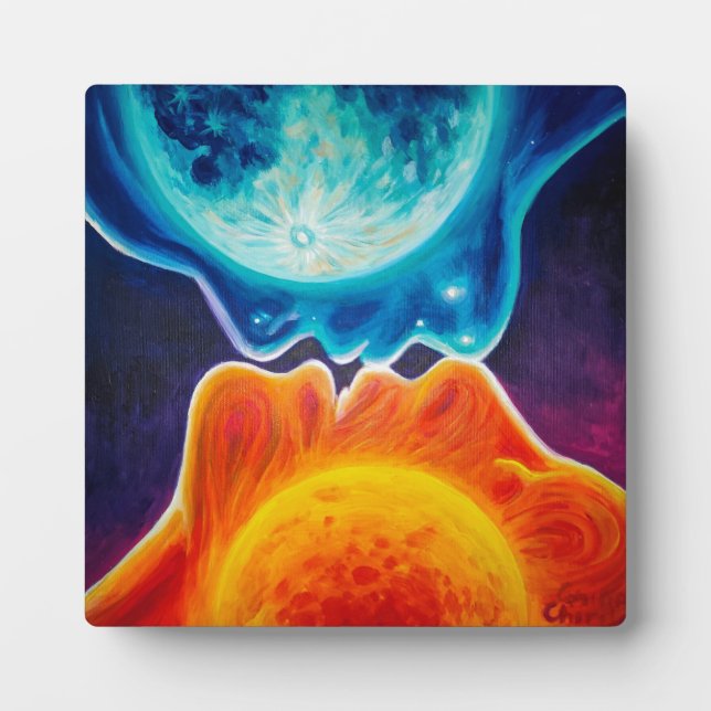 Plaque Photo Baiser de soleil et de lune (Devant)