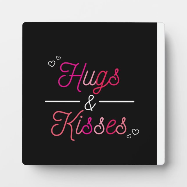 Plaque Photo baisers et embrassades pour valentine et pour touj (Devant)