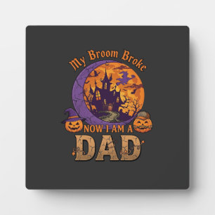 Plaque Photo Balai Cassa Papa Halloween Maison Hantée Moustache