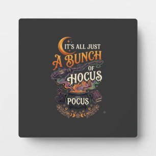 Plaque Photo Balai de sorcière Hocus Pocus Chat noir Chaudron m