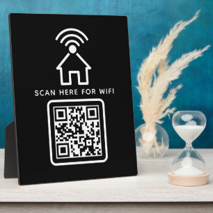 Plaque Photo Balayage de code QR Wifi pour connecter auto-adhés