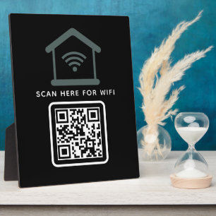 Plaque Photo Balayage de code QR Wifi pour connecter auto-adhés
