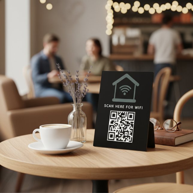 Plaque Photo Balayage de code QR Wifi pour connecter auto-adhés (Créateur téléchargé)