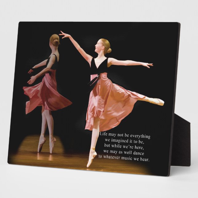 Plaque Photo Ballerina en noir et rouge (Côté)