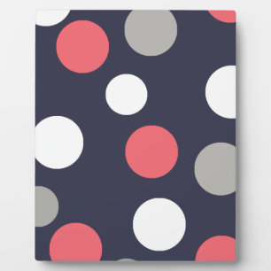 Plaque Photo Balls Cercles Motif gris blanc corail rose
