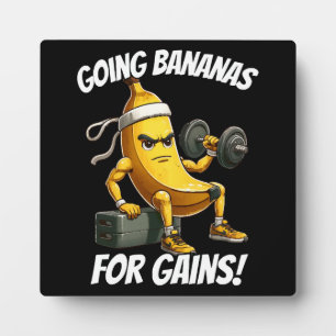 Plaque Photo banane faisant de l'exercice