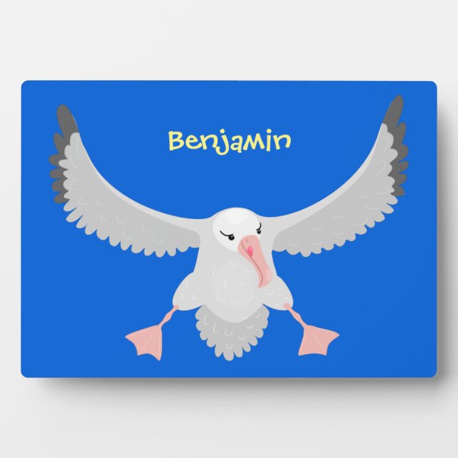 Plaque Photo Bande dessinée de l'oiseau mûre albatros (Devant)