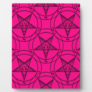 Plaque Photo baphomet rose
