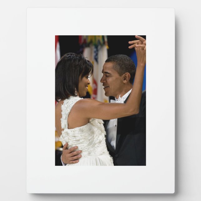 Plaque Photo Barack et Michelle Obama (Devant)