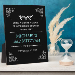 Plaque Photo Barre de typographie vintage/Plaque Bat mitzvah