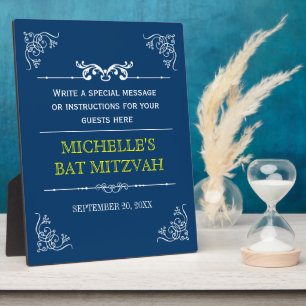 Plaque Photo Barre de typographie vintage/Plaque Bat mitzvah