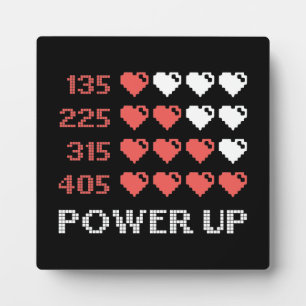 Plaque Photo Barre Power Up, Amusant, Gamer, Rétro, Geek, Nerd