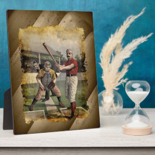 Plaque Photo Baseball : Vintage