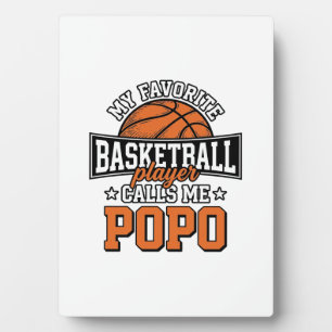 Plaque Photo Basketball Popo Funny Vintage Sports Design_1