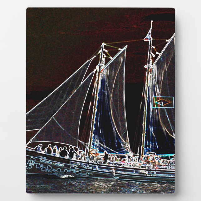 Plaque Photo Bateau à voile - Photo Abstraite (Devant)