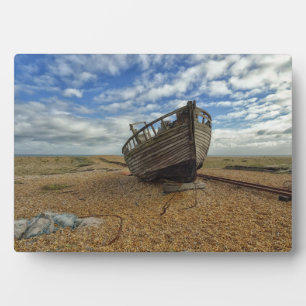 Plaque Photo Bateau de pêche en bois abandonné   Dungeness