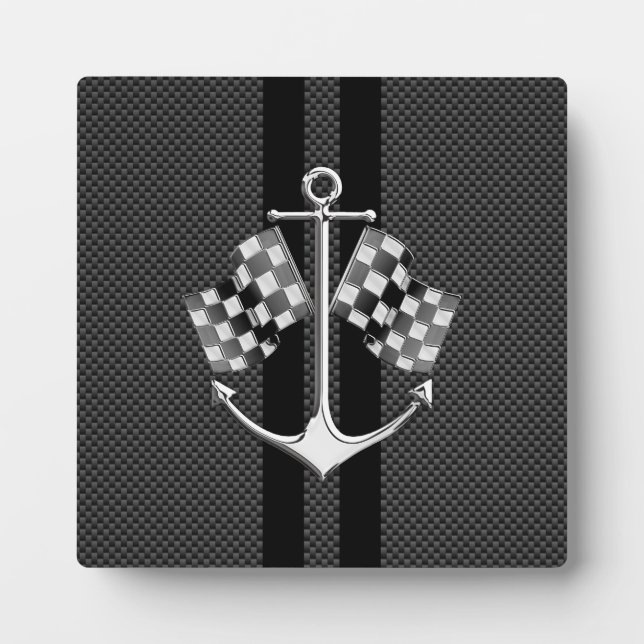 Plaque Photo Bateau nautique en fibre de carbone (Devant)